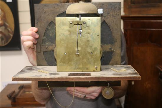 A George III inlaid oak eight day longcase clock, H.200cm